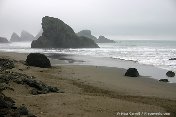 rocky islands off beach