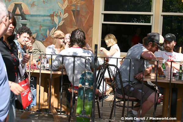 Commercial Drive sidewalk café