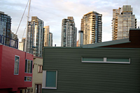 Granville Island houses, Yaletown towers