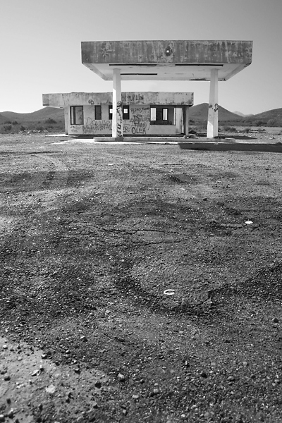 abandoned gas station