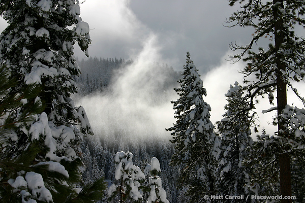 fresh Sierra Nevada snowfall