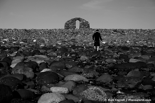 mysterious rock arch