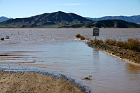 Flooded Dry Lake in Mojave Desert
