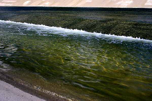 broad, shallow, flowing water